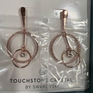 Rose gold earrings made exclusively with Swarovski crystals